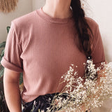 DEE Perfect Boxy Crop Top in Blush
