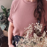 DEE Perfect Boxy Crop Top in Blush