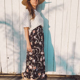 SERENA A-Line Midi Skirt in Mystical Eye