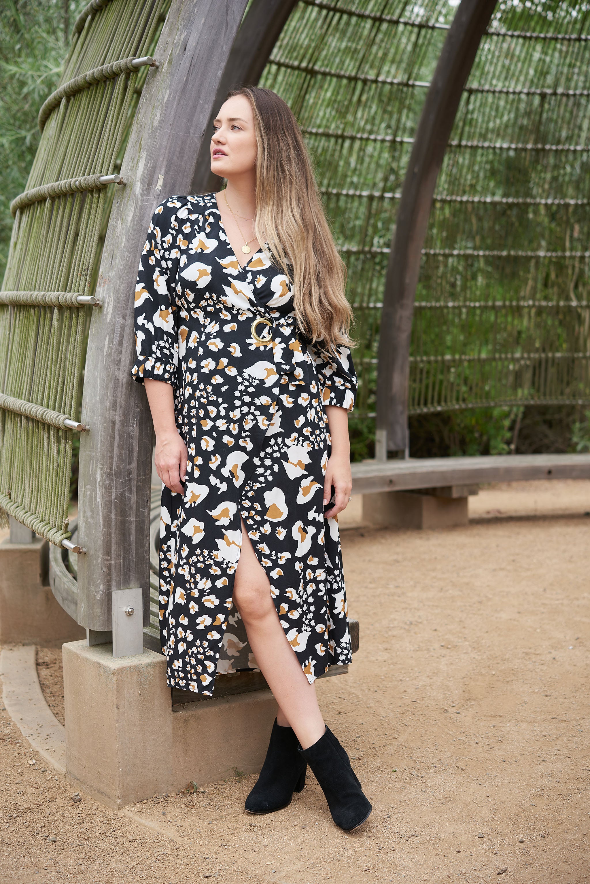 Unlock your style potential with the adjustable and versatile ANDI wrap dress for busy moms.