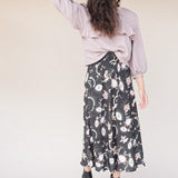 CORA Ruffle Cropped Sweatshirt in Velour Dusty Lilac