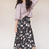 SERENA A-Line Midi Skirt in Mystical Eye