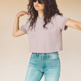 DEE Dusty Lilac Perfect Boxy Crop Top