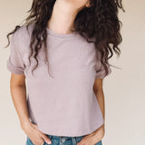 DEE Dusty Lilac Perfect Boxy Crop Top