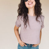 DEE Dusty Lilac Perfect Boxy Crop Top