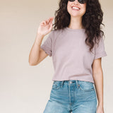 DEE Dusty Lilac Perfect Boxy Crop Top