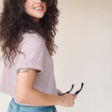 DEE Dusty Lilac Perfect Boxy Crop Top