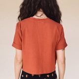 DEE Rust Perfect Boxy Crop Top