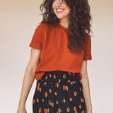 DEE Rust Perfect Boxy Crop Top