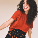 DEE Rust Perfect Boxy Crop Top