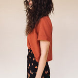 DEE Rust Perfect Boxy Crop Top