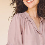 TARYN Mini Shirtdress in lilac SOLID