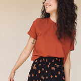 DEE Rust Perfect Boxy Crop Top