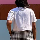 Ruby - Eye See You – Cotton Crop Top with Hand-Drawn Eye Print