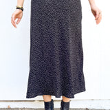 SERENA A-Line High Waisted Midi Skirt in POLKA DOT