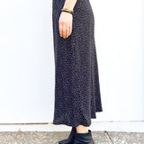 SERENA A-Line High Waisted Midi Skirt in POLKA DOT