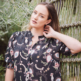 TARYN Mini Shirtdress in Mystical Eye
