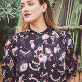 TARYN Mini Shirtdress in Mystical Eye