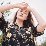 TARYN Mini Shirtdress in Wildflower Poppy
