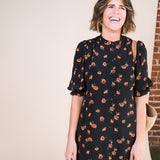 TARYN Mini Shirtdress in rust Poppy with pockets