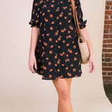 TARYN Mini Shirtdress in rust Poppy with pockets