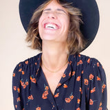 TARYN Mini Shirtdress in rust Poppy with pockets