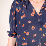 TARYN Mini Shirtdress in rust Poppy with pockets